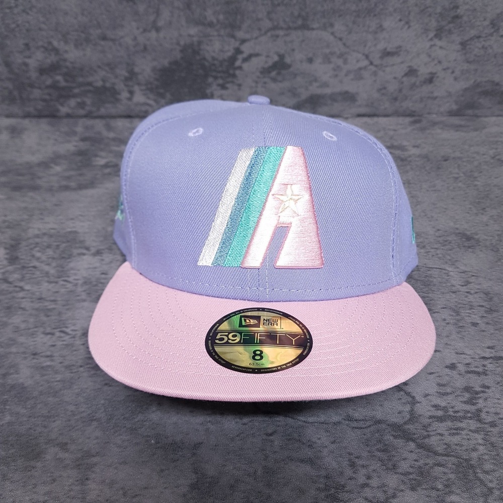 NEW ERA 59Fifty Houston Astros 1986 Astrodome Fitted Cap Hat 8‎ Pink Lavender